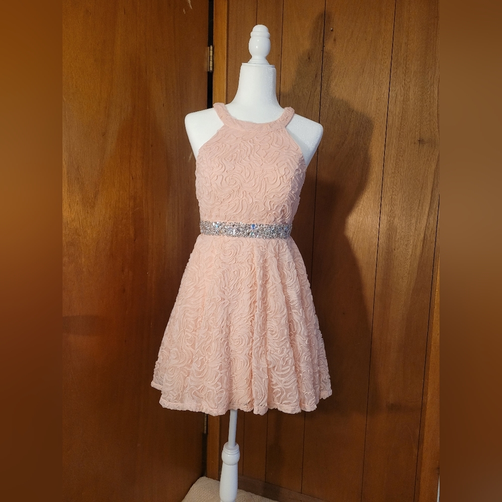 Pink sparkle Dress by Trixxi, junior size 7, homecoming, special occasion
